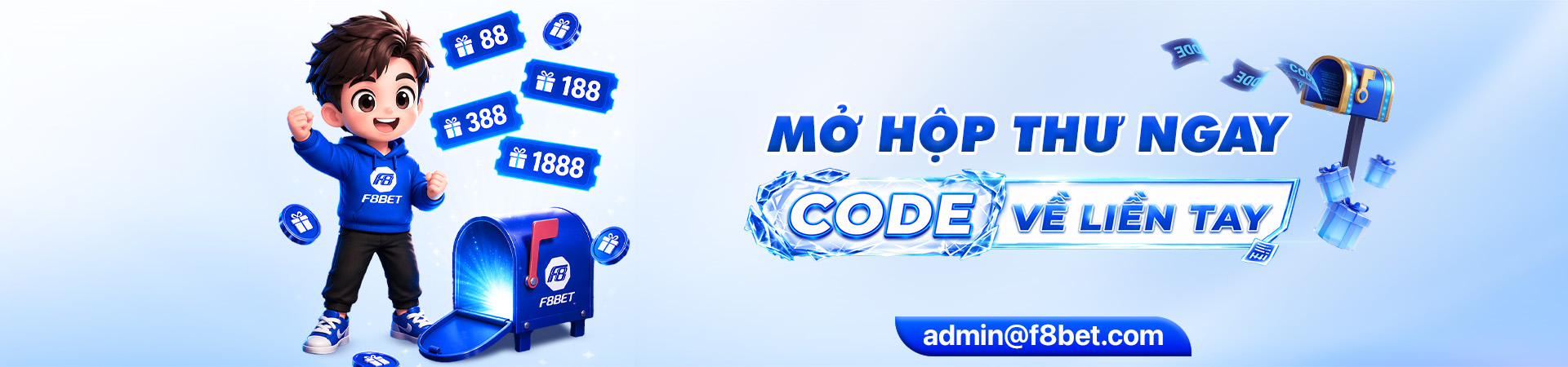 săn code liền tay trong hộp thư ngay tại f8bet